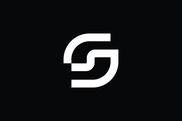 Minimal Innovative Initial GS logo and SG logo. Letter GS SG creative elegant Monogram. Premium Business logo icon. White color on black background