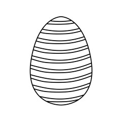happy easter egg paint with lines stripes icon