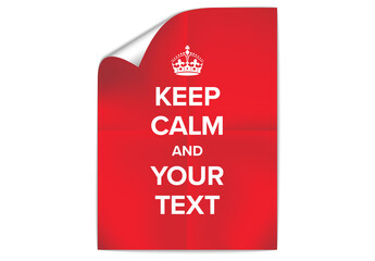 Keep Calm Folded Poster Layout