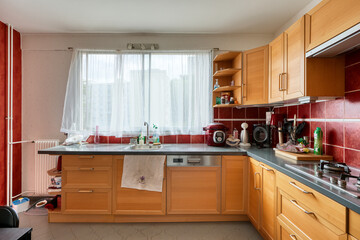 modern kitchen interior with kitchen