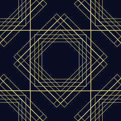 Naklejka premium Seamless pattern in art deco retro vintage style of the 1920s