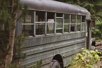 Altes US schoolbus.