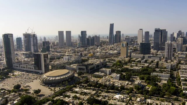 [Time lapse] South Tel Aviv on a beautiful summer day, aerial drone timelapse 4k, Israel