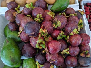 Local fruits at farmers market in Manila, Philippines.