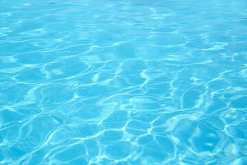Plakat Swimming pool with clean water as background, closeup