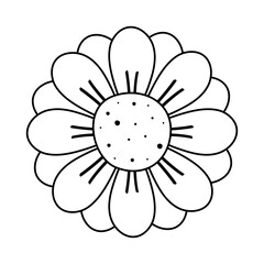 garden flower nature line style icon