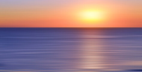 Ocean Sunset Colorful Abstract
