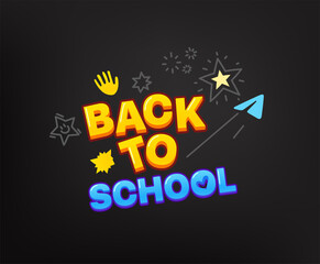 Back to school concept. Vector illustration with doodle, school supplies and doodle elements