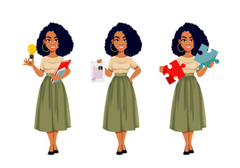 Beautiful African American business woman