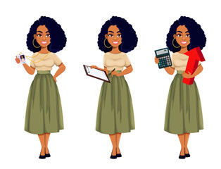 Beautiful African American business woman