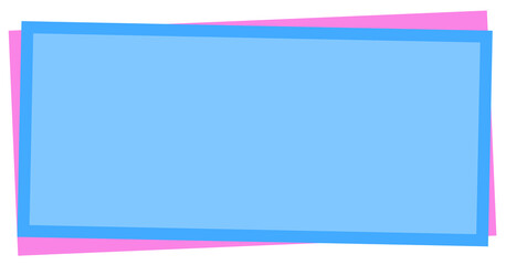 Blue pink card with blank space for your text.