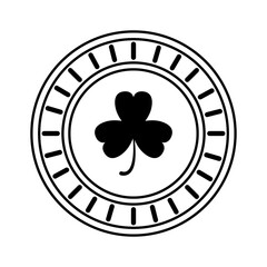 saint patrick coin with clover icon
