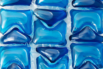 Blue washing pods. Texture