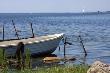 Obraz premium Boot, Kahn, Schiff, Ostsee, Soelvesborg, Schweden, Europa