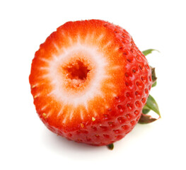 Beautiful strawberries isolated on white