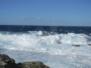 Raging sea