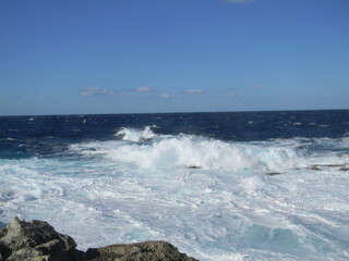 Raging sea