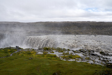 Wonderful waterfall Dettifoss in Iceland, summer, 2015