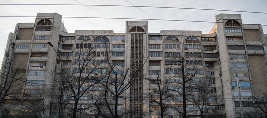 Socialist Buildings during Winter in Bishkek, Kyrgyzstan