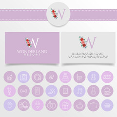 elegant feminine logo editable template