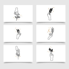 elegant feminine logo editable template