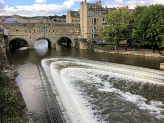 A view of Bath near the Pulteney Bridge