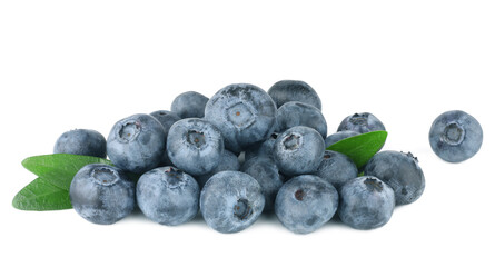 Blueberries isolated on white background
