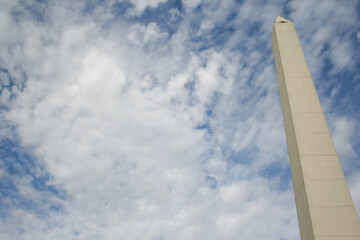blue sky argentina obelisk cloud