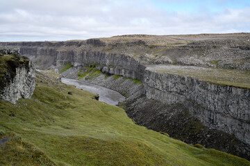 Selfoss waterfall near Dettifoss is located in Vatnajökull National Park in north of Iceland.