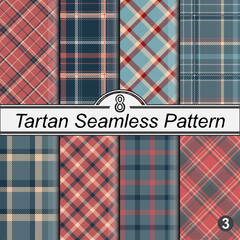 Checkered classical pattern set tartan.