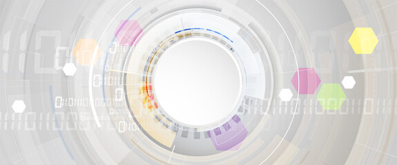 Obraz premium Abstract tech background. Futuristic technology interface