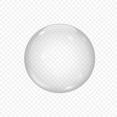 3d glass sphere isolated on transparent