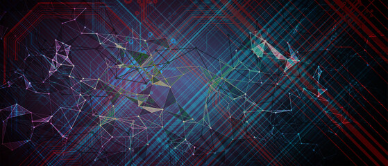 Abstract tech background. Futuristic technology interface
