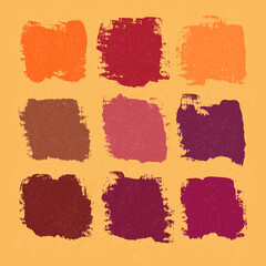 Grunge ink hand-drawn colorful squares