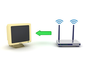 3D Router sending data to computer