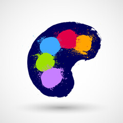 Paint pallete icon. Pallete icon. Art icon.