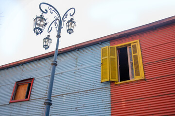 color red window blue lamp