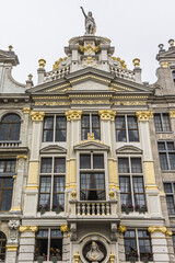 Magnificent ancient houses of the famous Grand Place (Grote Markt) - the central square of Brussels. Grand Place was named by UNESCO as a World Heritage Site in 1998.