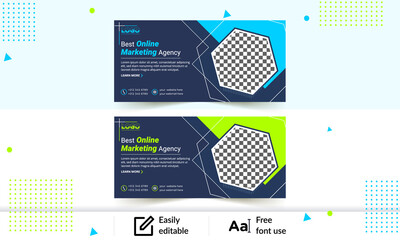 Digital marketing agency banner design vector 
