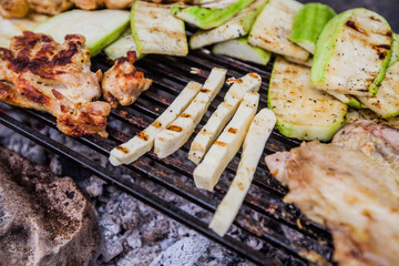 Grilled Cheese , summer picnic , cooking food outdoor
