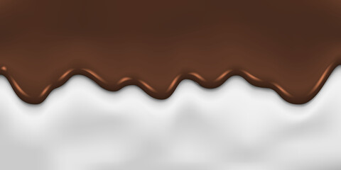 Dripping Melted Chocolate and Milk Background