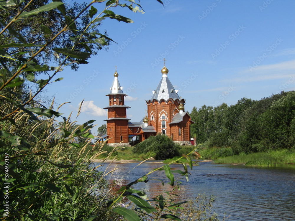 Wall mural church of north russia