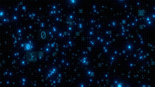 binary code hacker attack background loop