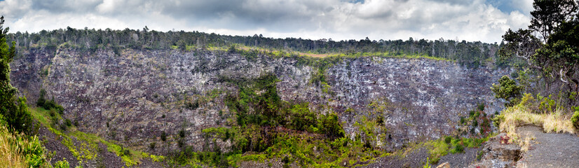 Puhimau Crater at the Chain of Craters Road in the Hawaii Volcanoes National Park on Big Island, Hawaii, USA.