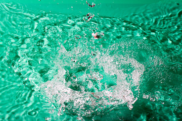 splash of water on black isolated background