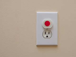 Electrical outlet with electricity safety cover to prevent child electrocution. Baby proofing...