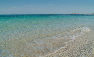 Fototapeta na wymiar Sandy beach in the south of the island of Sardinia