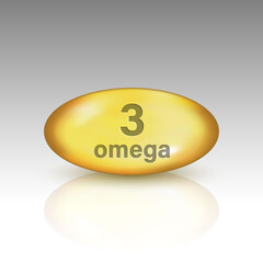 Omega 3. vitamin drop pill