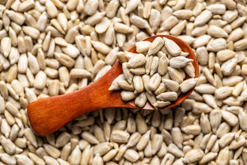 Peeled sunflower seeds.