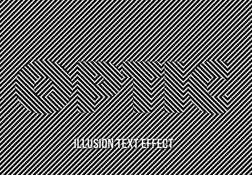 Optical Illusion Text Effect Mockup